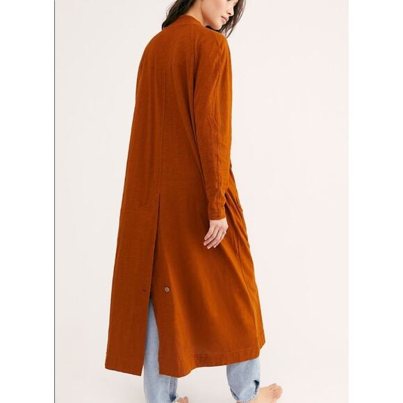 Free People Intimately Until Now Cardigan Boho Chic Maxi Length Sz XS Oversized - Picture 2 of 15